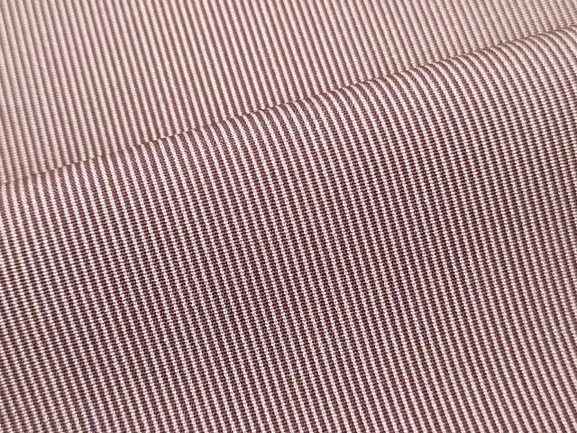 平和屋着物●江戸小紋　反物　着尺　両面染　万筋　紫鳶色×生成り色　鮫小紋柄　やまと誂製　逸品　未使用　DABG7378zy
