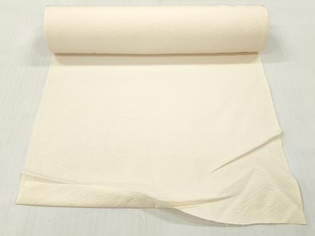 平和屋着物▼白生地　反物　着尺　鳥の子色　逸品　未使用　DABG7403zy