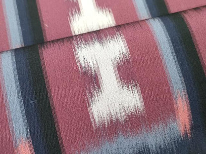 平和屋着物▼西陣　お召　反物　着尺　格子　逸品　未使用　DABG7413zy