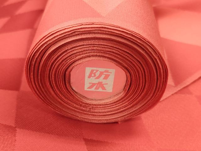 平和屋着物▼西陣　羽織・コート　雨コート　反物　羽尺　菱文　防水　はっ水　逸品　未使用　DABG7416zy