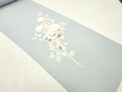 平和屋着物▼付下げ　反物　着尺　刺繍　草花文　逸品　未使用　DABG7452zy
