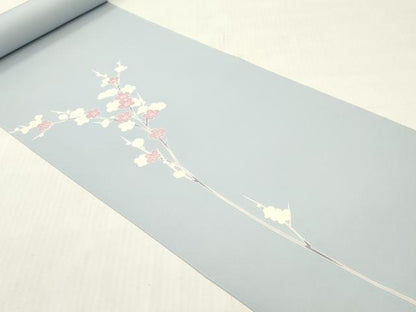 平和屋着物▼付下げ　反物　着尺　刺繍　草花文　逸品　未使用　DABG7452zy
