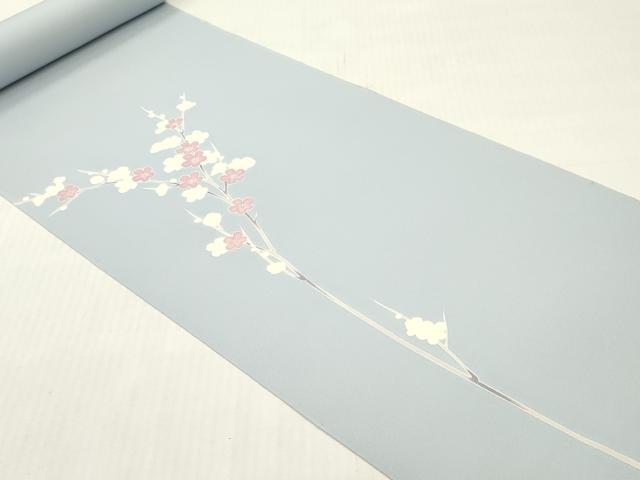 平和屋着物▼付下げ　反物　着尺　刺繍　草花文　逸品　未使用　DABG7452zy