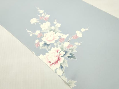 平和屋着物▼付下げ　反物　着尺　刺繍　草花文　逸品　未使用　DABG7452zy