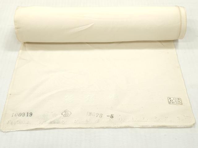 平和屋着物▼付下げ　反物　着尺　彩綾織　刺繍　熨斗草花文　金彩　逸品　未使用　DABG7459zy