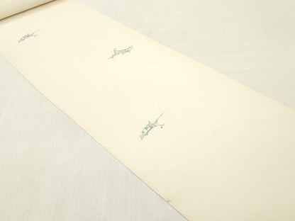 平和屋着物▼羽織・コート　反物　羽尺　寿光織　抽象文　金彩　逸品　未使用　DABG7468zy