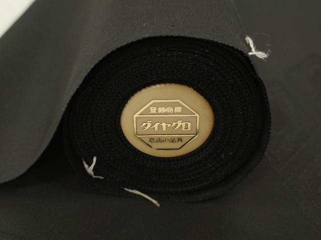 平和屋着物▼羽織・コート　黒生地　反物　羽尺　菱地紋　逸品　未使用　DABG7470zy