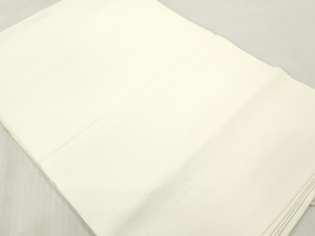 平和屋着物▼白生地　浜紬　反物　着尺　生成り色　逸品　未使用　DABG7490zy