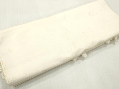 平和屋着物▼白生地　浜紬　反物　着尺　生成り色　逸品　未使用　DABG7491zy