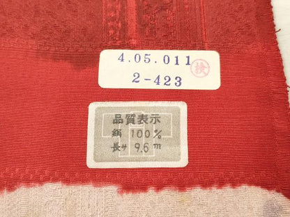 平和屋着物▼羽織・コート　反物　羽尺　草花文　逸品　未使用　DABG7502zy