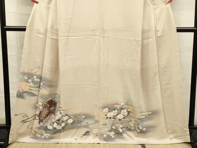 平和屋着物■豪華色留袖　御所車花文　暈し染め　金彩　正絹　逸品　DABG7521ya
