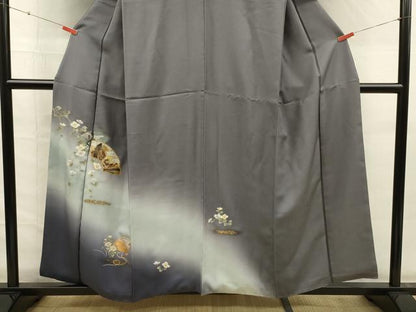 平和屋着物■訪問着　地紙人物花文　暈し染め　金彩　正絹　逸品　DABG7529ya