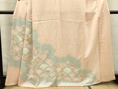 平和屋着物■訪問着　絞り　刺繍　宝尽くし　金彩　正絹　逸品　DABG7533ya