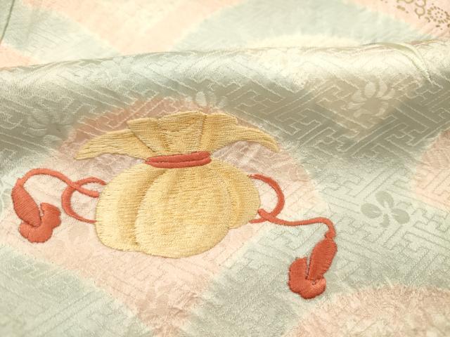 平和屋着物■訪問着　絞り　刺繍　宝尽くし　金彩　正絹　逸品　DABG7533ya