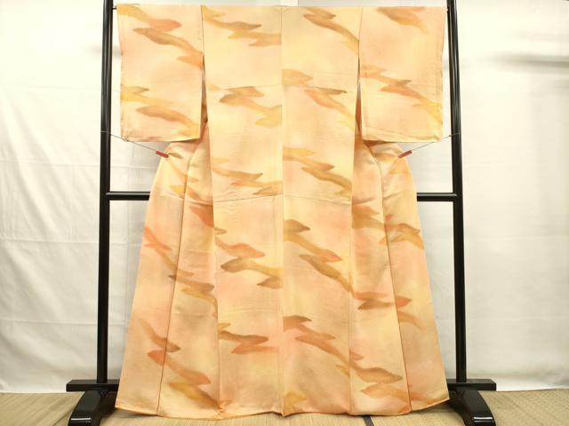 平和屋着物■上質な小紋　流水文　暈し染め　正絹　逸品　DABG7538ya