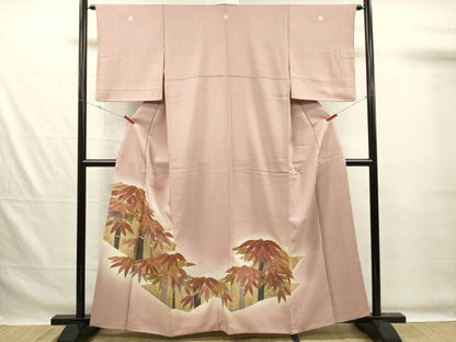 平和屋着物■豪華色留袖　駒刺繍　笹竹文　暈し染め　金彩　正絹　逸品　DABG7551ya
