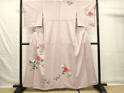 平和屋着物■訪問着　草花文　正絹　逸品　DABG7552ya