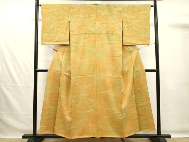 平和屋着物■上質な小紋　雲取り箔散らし地紋　暈し染め　正絹　逸品　DABG7565ya