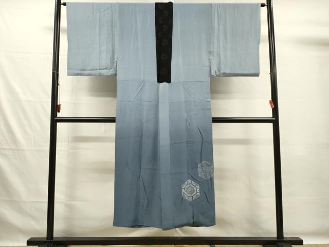 平和屋着物■男性　長襦袢　袷　手描き　人物風景文　暈し染め　金彩　正絹　逸品　DABG7572ya