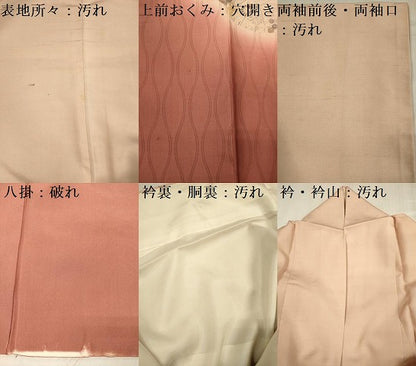 平和屋着物■訪問着　紬地　寿光織　立涌草花文　暈し染め　金糸　正絹　逸品　DABG7588ya