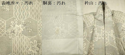 平和屋着物■上質な紬　亀甲花文　正絹　逸品　DABG7594ya