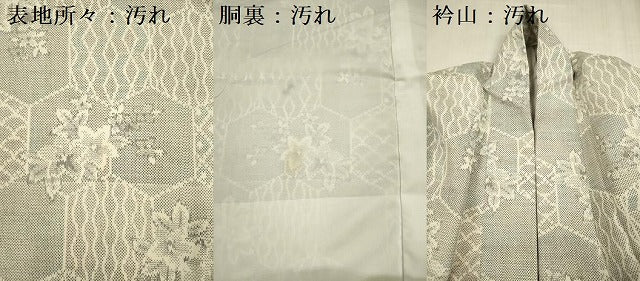 平和屋着物■上質な紬　亀甲花文　正絹　逸品　DABG7594ya