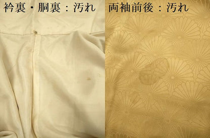 平和屋着物■上質な小紋　菊青海波地紋　暈し染め　正絹　逸品　DABG7612ya