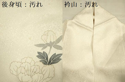 平和屋着物■訪問着　刺繍　牡丹　金彩　正絹　逸品　DABG7613