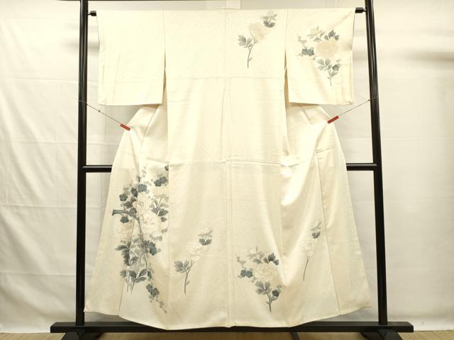 平和屋着物■訪問着　刺繍　牡丹　金彩　正絹　逸品　DABG7613