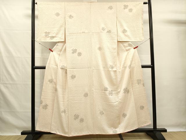 平和屋着物■上質な小紋　総絞り　抽象文様　正絹　逸品　DABG7623ya