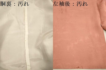 平和屋着物■上質な色無地　人物風景文　大名行列　赭色　正絹　逸品　DABG7629ya