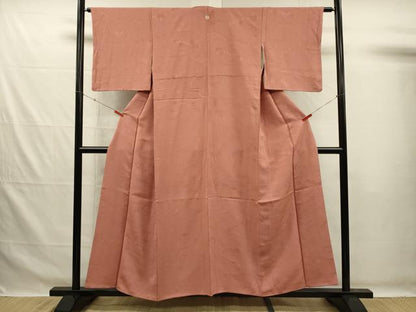 平和屋着物■上質な色無地　人物風景文　大名行列　赭色　正絹　逸品　DABG7629ya