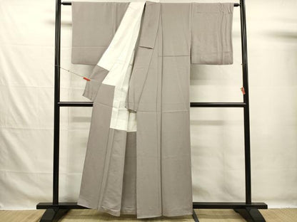 平和屋着物■本加賀友禅作家　鶴見保次監修　色無地　霞地紋　素色　正絹　逸品　DABG7639ya