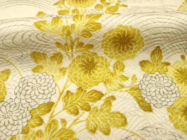 平和屋着物■上質な小紋　流水草花文　正絹　逸品　DABG7644ya