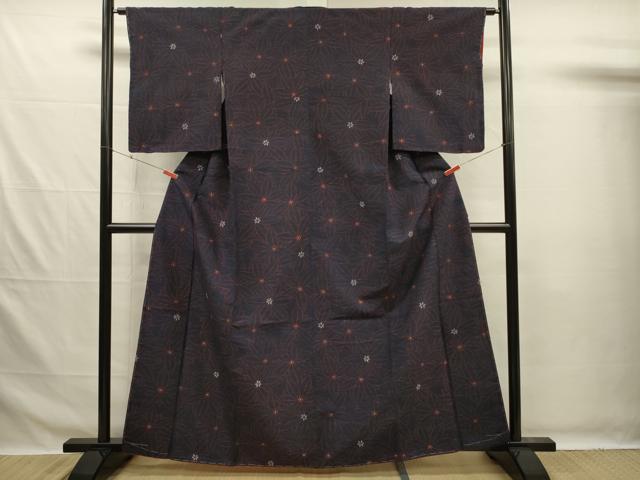 平和屋着物■上質な紬　花尽くし　正絹　逸品　DABG7653ya