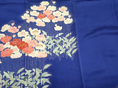 平和屋着物■訪問着　刺繍　草花文　金糸　正絹　逸品　DABG7654ya
