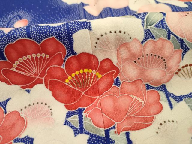 平和屋着物■訪問着　刺繍　草花文　金糸　正絹　逸品　DABG7654ya
