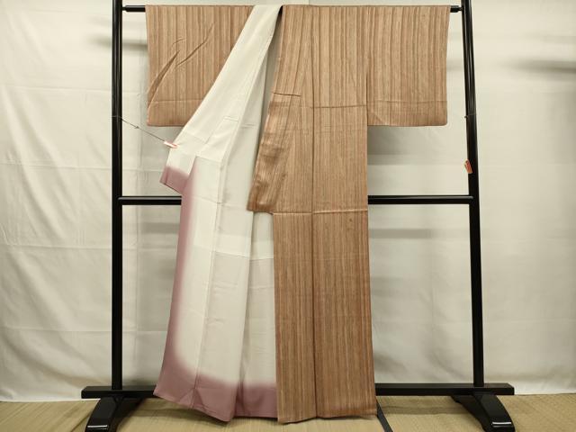 平和屋着物■上質な小紋　間道　正絹　逸品　DABG7676ya