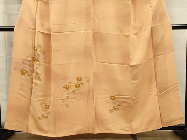 平和屋着物■訪問着　駒刺繍　草花文　暈し染め　金彩　正絹　逸品　DABG7681ya