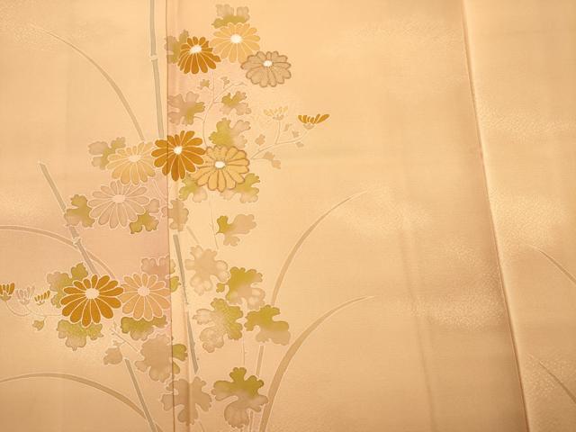 平和屋着物■訪問着　駒刺繍　草花文　暈し染め　金彩　正絹　逸品　DABG7681ya