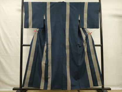 平和屋着物■上質な紬　間道　正絹　逸品　DABG7682ya