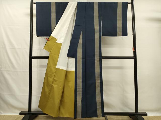 平和屋着物■上質な紬　間道　正絹　逸品　DABG7682ya