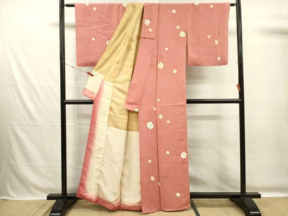 平和屋着物■上質な小紋　地紋起こし　舞花文　正絹　逸品　DABG7684ya