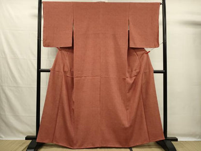 平和屋着物■江戸小紋　鶴亀　伊勢型小紋　竹泉作　草木染　反端付き　正絹　逸品　DABG7693ya