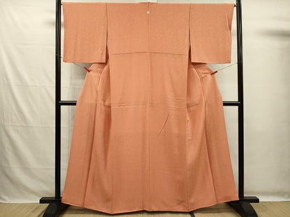 平和屋着物■上質な色無地　宝尽くし文　黄丹色　正絹　逸品　DABG7696ya