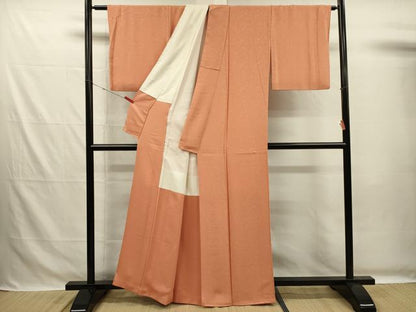 平和屋着物■上質な色無地　宝尽くし文　黄丹色　正絹　逸品　DABG7696ya