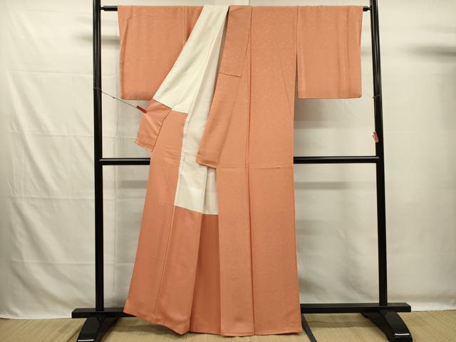 平和屋着物■上質な色無地　宝尽くし文　黄丹色　正絹　逸品　DABG7696ya