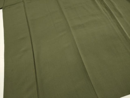 平和屋着物■上質な色無地　麹塵色　正絹　逸品　DABG7701ya