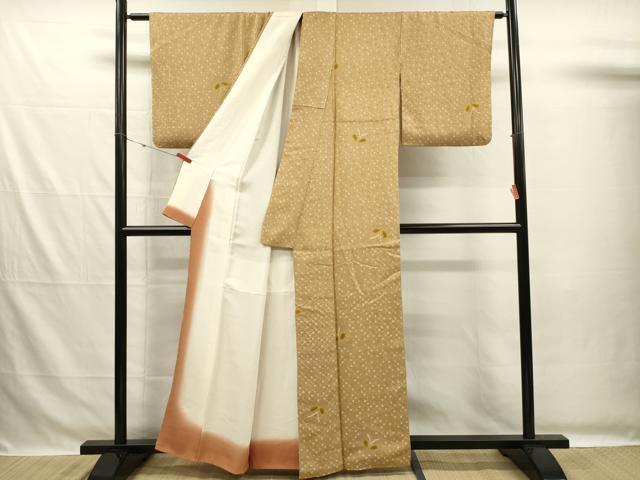 平和屋着物■上質な小紋　絞り　舞蝶文　正絹　逸品　DABG7703ya