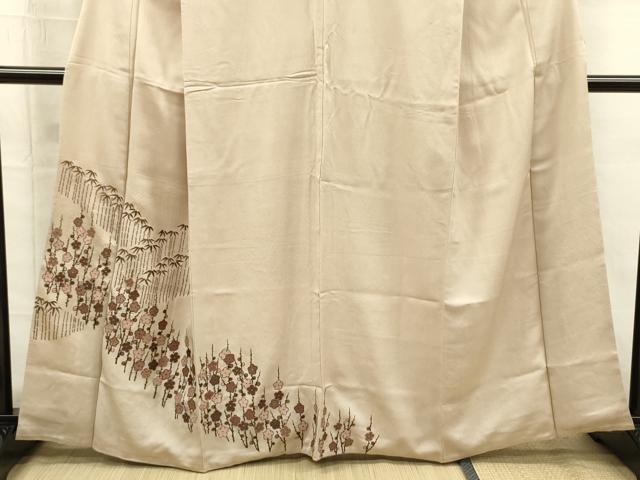 平和屋着物■訪問着　刺繍　笹竹文　枝梅　正絹　逸品　DABG7704ya